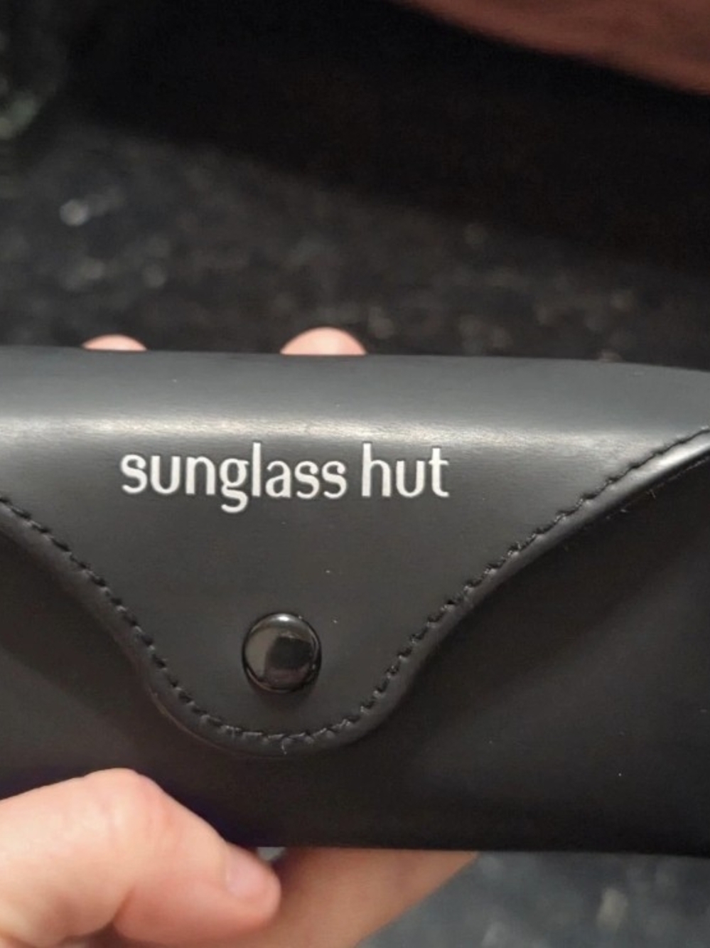 Black Sunglasses Case with Snap Closure